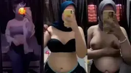 Hijab Montok Pamer Body Depan Cermin